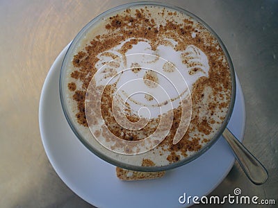 Delicious Chai Latte in Sydney, Australia with Koala design Stock Photo