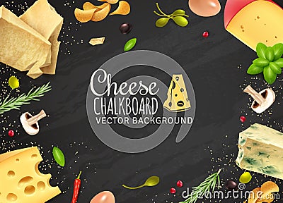 Delicious Cheese Background Vector Illustration