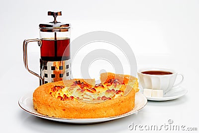 Delicious cheese pie Stock Photo