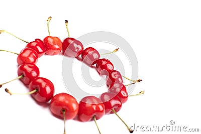 Circle of cherries Stock Photo