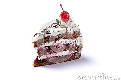 Delicious cherry cake Stock Photo