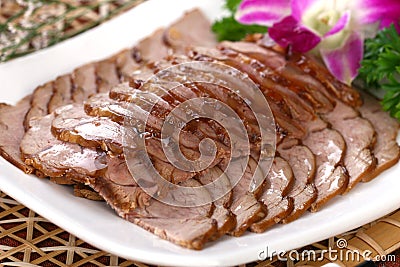 Delicious Chinese food cold dish- dried beef slice Stock Photo