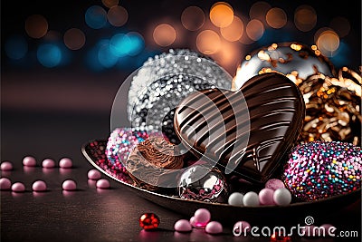 Delicious chocolate background, ultra realistic, Generative Ai Stock Photo