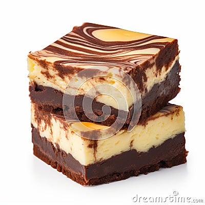Delicious Chocolate Cheesecake Brownies - Real Photo 8k Stock Photo