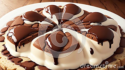 Delicious Chocolate Covered Graham Crackers for National Milk Chocolate Day.AI Generated Stock Photo