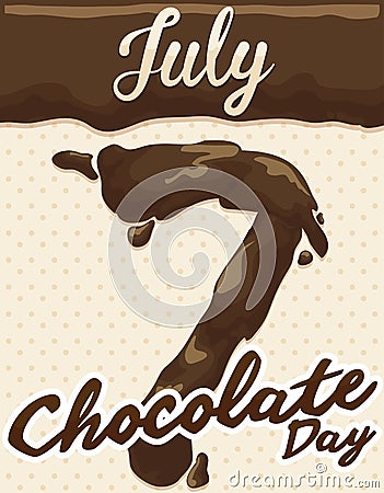 Delicious Chocolate Cream Design to Celebrate Chocolate Day, Vector Illustration Vector Illustration