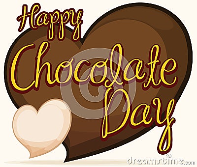 Delicious Chocolate Hearts to Celebrate Chocolate Day, Vector Illustration Vector Illustration