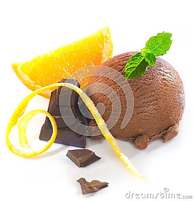 Delicious chocolate orange combo Stock Photo