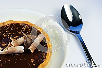 Delicious Chocolate Tart Stock Photo