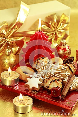 Delicious Christmas cookies Stock Photo