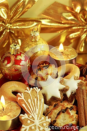 Delicious Christmas cookies Stock Photo