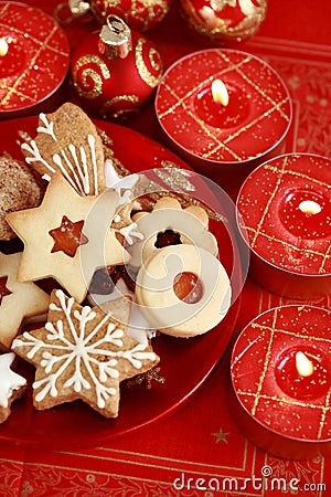 Delicious Christmas cookies Stock Photo