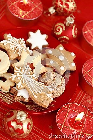 Delicious Christmas cookies Stock Photo