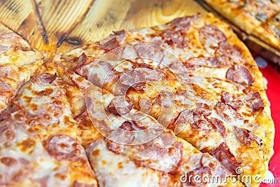 Delicious classic italian Pizza Stock Photo