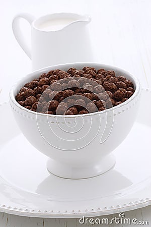Delicious cocoa cereal Stock Photo