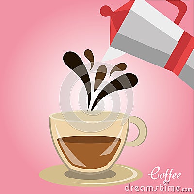 Delicious coffee Vector Illustration