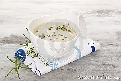 Delicious cream soup. Stock Photo