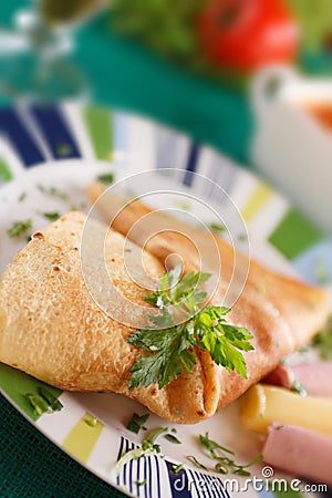 Delicious crepe Stock Photo