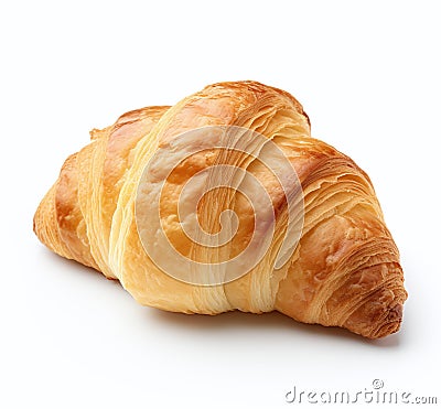 Delicious croissant isolated on a white background Stock Photo