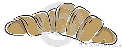 Delicious croissant vector illustration Vector Illustration