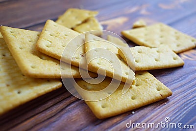 Delicious crumbly cracker. Stock Photo