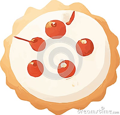 Delicious Dessert Delight, Cookie, Biscuit, Gingerbread and cream Vector Illustration