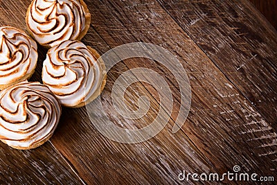 Delicious dessert meringues Stock Photo