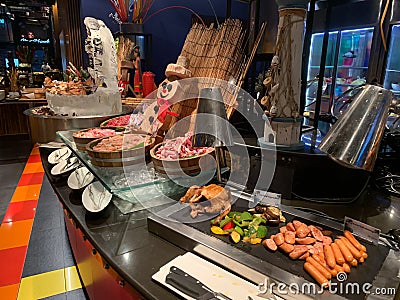 A delicious dinner background Stock Photo