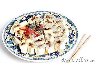 Delicious dish of tofu Stock Photo