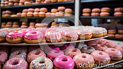 delicious donut pink Cartoon Illustration