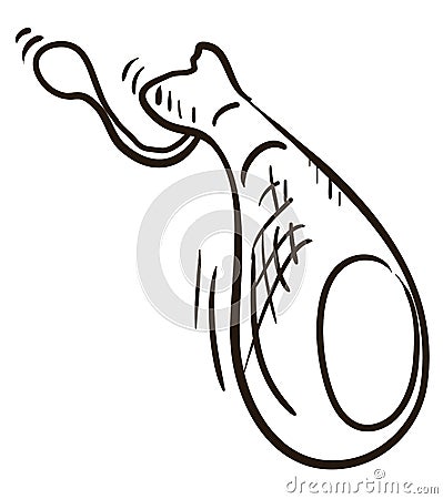 Delicious drawing of a Iberian ham leg in doodle style, Vector illustration Vector Illustration
