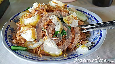 Delicious food Javanese fried rice Stock Photo
