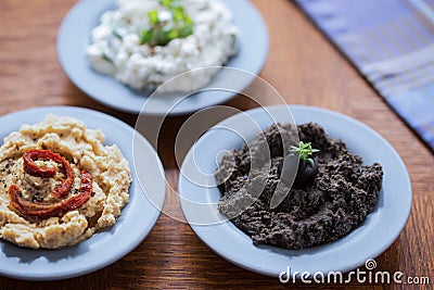 Delicious food pastes Stock Photo