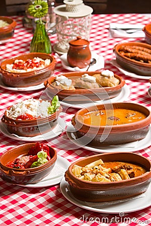 Delicious food setup Stock Photo