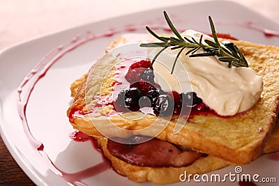 Delicious french toast Stock Photo