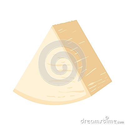 Delicious fresh cheese variety italian dinner icon flat dairy food and milk camembert piece delicatessen gouda meal Vector Illustration