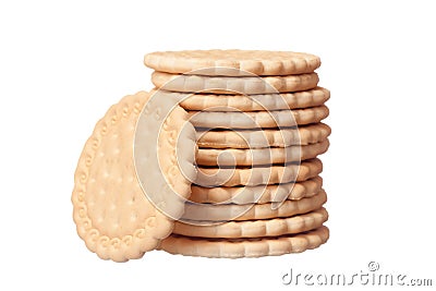 delicious fresh cookies isolated on white Stock Photo