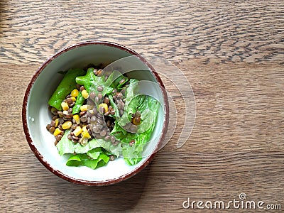 A delicious, fresh, juicy breakfast salad Stock Photo