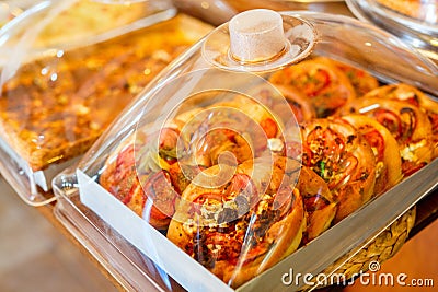 Delicious fresh savory pastry Stock Photo