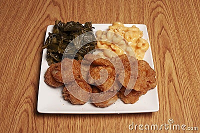 Delicious Fried Shrimp and Flounder Stock Photo