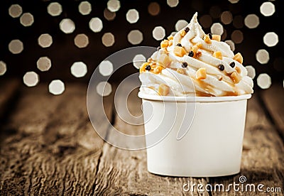 Delicious frozen yogurt party dessert Stock Photo