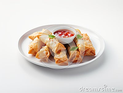 Delectable Crispy Fried Spring Rolls: A Gastronomic Delight! Stock Photo