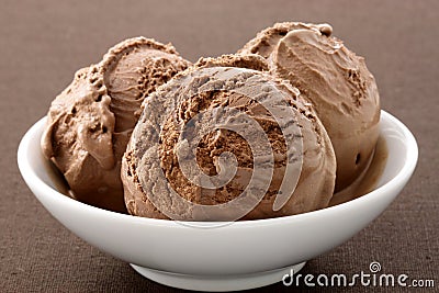 Delicious gourmet chocolate ice cream, Stock Photo