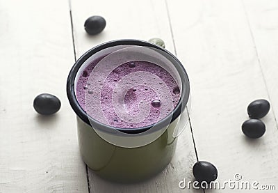 Delicious Grape Smoothie Stock Photo