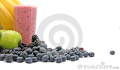 Blended Fresh Fruit Juice Smoothie Stock Photo