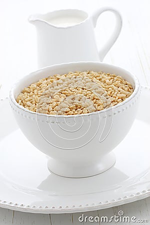 Delicious and healthy crisped rice cereal Stock Photo