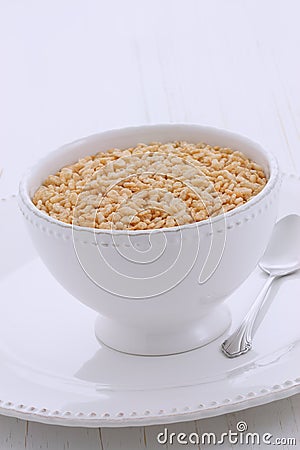 Delicious and healthy crisped rice cereal Stock Photo