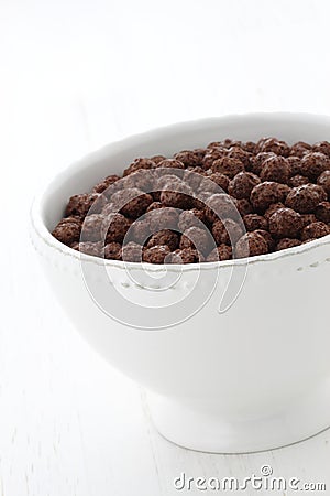 Delicious healthy kids chocolate cereal Stock Photo