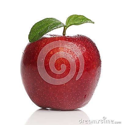 Delicious healthy red apple Stock Photo
