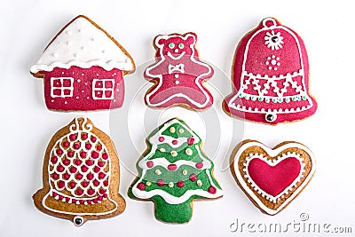 Delicious homemade CDelicious homemade Christmas gingerbread cookies Stock Photo